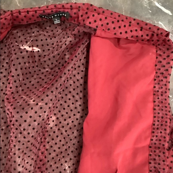 Sheer Polka Dot Button-Up - Picture 5 of 8